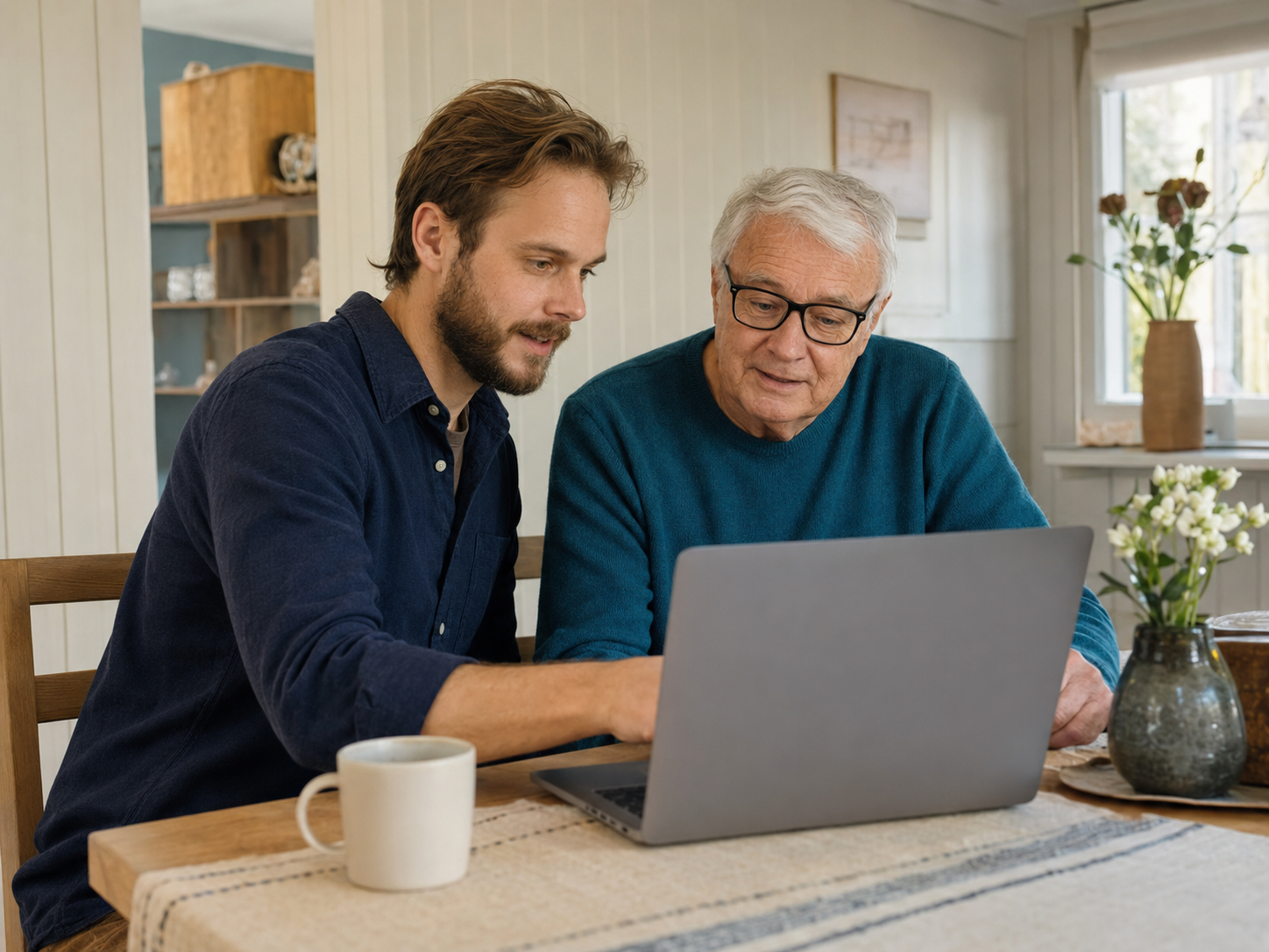 Personlig hjelp med datamaskin hjemme